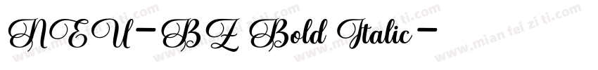 NEU-BZ Bold Italic字体转换